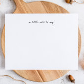 A Little Note to Say Script Stationery ノートカード