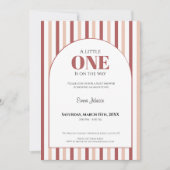 A Little One • Blush Pink Baby Shower 招待状 (正面)