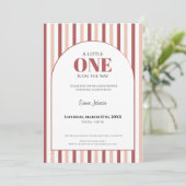 A Little One • Blush Pink Baby Shower 招待状 (スタンド正面)
