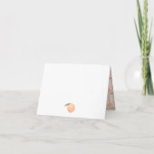 A Little Peach Folded Thank You Card サンキューカード (裏面)