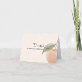 A Little Peach Folded Thank You Card サンキューカード
