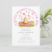 A Little Peanut is on the Way Baby Shower 招待状 (スタンド正面)
