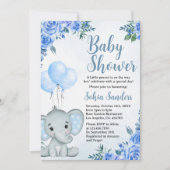 A Little Peanut is on the Way, Baby Shower Boy 招待状 (正面)