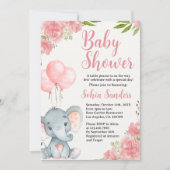 A Little Peanut is on the Way, Baby Shower Girl 招待状 (正面)