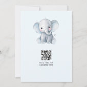 A Little Peanut is on the Way Elephant Baby Shower 招待状 (裏面)