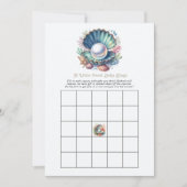 A Little Pearl Coastal Baby Shower Bingo Game 招待状 (正面)