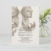 A little Pearl Girl Baby Shower 招待状 (スタンド正面)