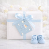 A Little Piece of Heaven Clouds Baby Boy Shower フェイバータグ