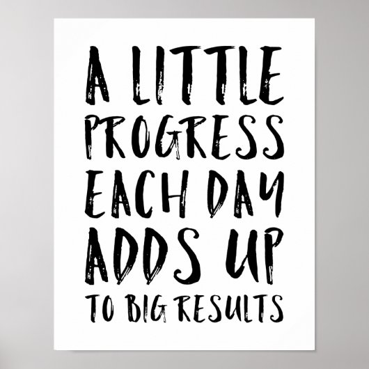A Little Progress Motivational Quote ポスター (正面)