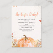 a Little Pumpkin Arrival Baby Shower エンクロージャーカード (正面)