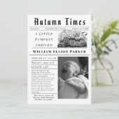 A little pumpkin arrived Birth Announcement 案内状 (スタンド正面)