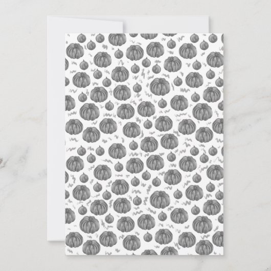 A little pumpkin arrived Birth Announcement 案内状 (裏面)