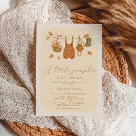 A little Pumpkin Baby Fall Baby Shower 招待状