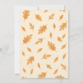 A little Pumpkin Baby Fall Baby Shower  招待状 (裏面)