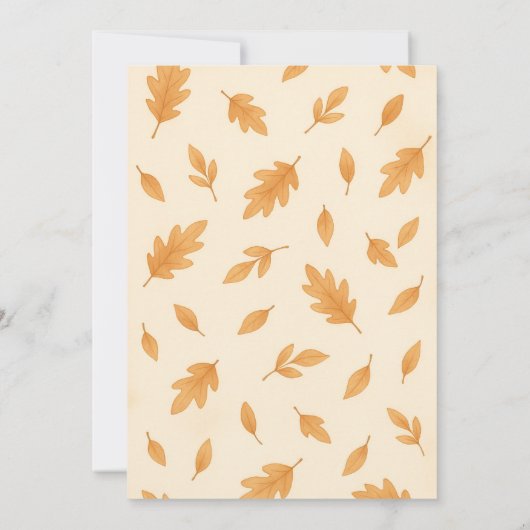 A little Pumpkin Baby Fall Baby Shower 招待状 (裏面)