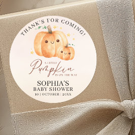 "A Little Pumpkin" Baby Shower – Fall Theme ラウンドシール