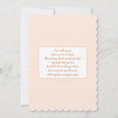 A Little Pumpkin Baby Shower girl 招待状 (裏面)