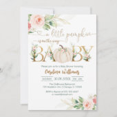 A Little Pumpkin Baby Shower Invitation 招待状 (正面)
