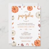 A Little Pumpkin Baby Shower Invitations 招待状 (正面)