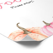 A Little Pumpkin Baby Shower Sign | Food ポスター (角)