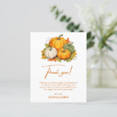 A Little Pumpkin Baby Shower Thank You Card (スタンド正面)