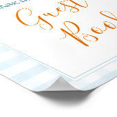 A Little Pumpkin Blue Truck Baby Shower Guest Book ポスター (角)