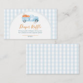 A Little Pumpkin Blue Truck Gingham Diaper Raffle エンクロージャーカード (正面/裏面)