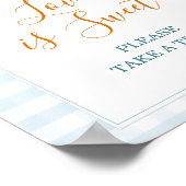 A Little Pumpkin Blue Truck Gingham Love is Sweet ポスター (角)