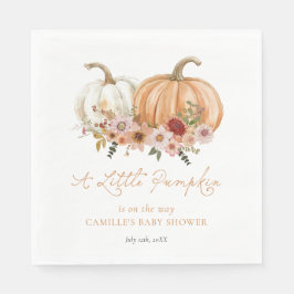 A Little Pumpkin Boho Floral Baby Shower スタンダードランチョンナプキン