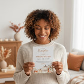 A Little Pumpkin — Boho Halloween Baby Shower 招待状