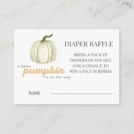 A Little Pumpkin Diaper Raffle Ticket  エンクロージャーカード
