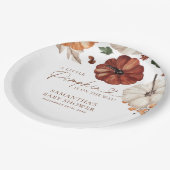 A Little Pumpkin Fall Baby Shower ペーパープレート (アングル)