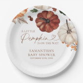 A Little Pumpkin Fall Baby Shower ペーパープレート (正面)