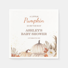 A Little Pumpkin, Fall Baby Shower Boho スタンダードカクテルナプキン