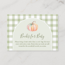 A Little Pumpkin Fall Baby Shower Books For Baby エンクロージャーカード