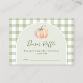 A Little Pumpkin Fall Baby Shower Diaper Raffle エンクロージャーカード