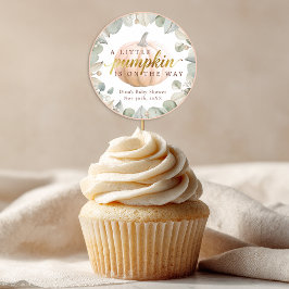 A Little Pumpkin Fall Baby Shower Favor Sticker ラウンドシール
