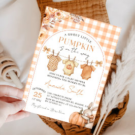 A Little Pumpkin Fall Baby Shower Invitation  招待状