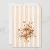 A Little Pumpkin Floral Baby Shower Invitation 招待状 (裏面)