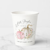 A Little Pumpkin Girl Baby Shower 紙コップ (正面)