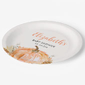 a Little Pumpkin is Coming, Baby Shower ペーパープレート (アングル)