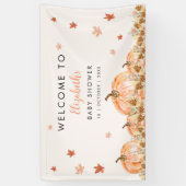 A Little Pumpkin is on her Way, Baby Shower 横断幕 (縦)