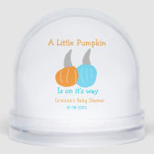 A little pumpkin is on it's way baby shower orange (正面)