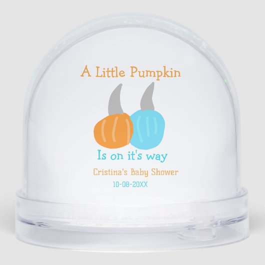 A little pumpkin is on it's way baby shower orange (裏面)