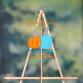 A little pumpkin is on it's way baby shower orange アクリルサイン (ニュートラル)