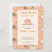 A Little Pumpkin Is On The Way Autumn Baby Shower  招待状 (正面)