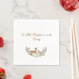 A Little Pumpkin is on the Way" Baby Bib スタンダードカクテルナプキン