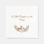 A Little Pumpkin is on the Way" Baby Bib スタンダードカクテルナプキン (正面)