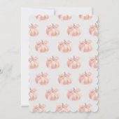 A Little Pumpkin is on the way Baby Girl Shower 招待状 (裏面)