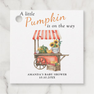 A Little Pumpkin is on the way Baby Shower フェイバータグ